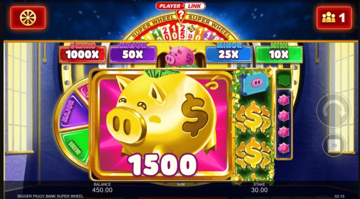 Bigger Piggy Bank Super Wheel thắng lớn